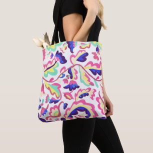 Sac fourre-tout à motif artistique de tulipes de s
