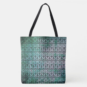 Sac fourre-tout à motif bleu aqua de style bohème