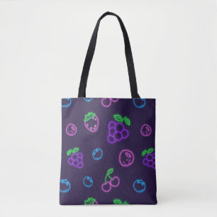 Sac fourre-tout à motif de baies néon