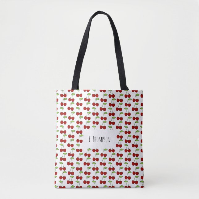 Sac fourre-tout à motif de cerise (Devant)