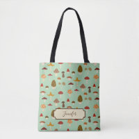Sac fourre-tout à motif de champignons d'automne
