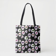 Sac fourre-tout à motif de crâne de sucre