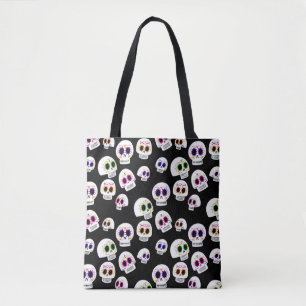 Sac fourre-tout à motif de crâne de sucre