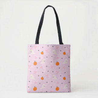 Sac fourre-tout à motif de fantôme rose mignon d'H