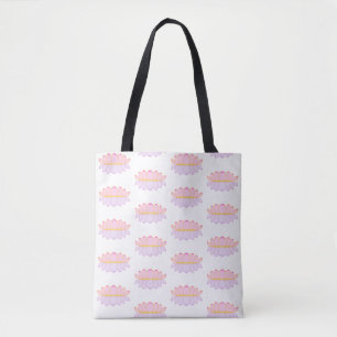 Sac fourre-tout à motif de fleur de lotus