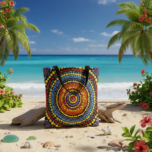Sac fourre-tout à motif de points en spirale color