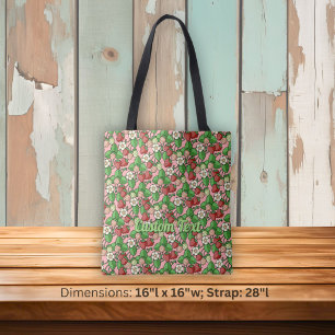 Sac fourre-tout à motif de vigne de fraise