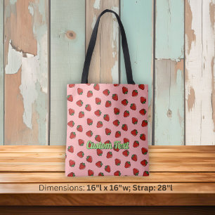 Sac fourre-tout à motif d'icône de fraise