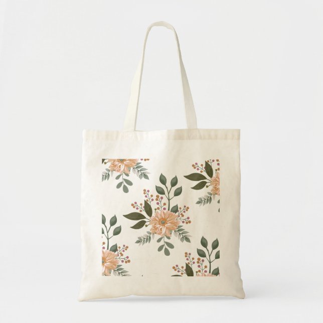Sac fourre-tout à motif floral (Devant)