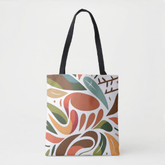 Sac fourre-tout à motif organique abstrait