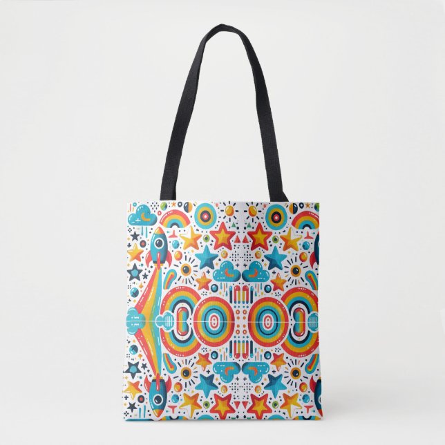 sac fourre-tout à motifs de "rêves galactiques" (Devant)