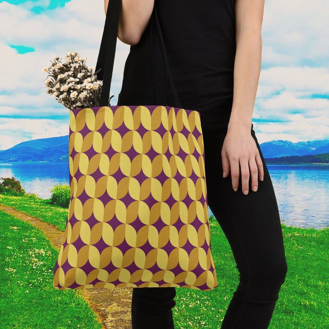 sac fourre-tout à motifs rétro des années 60 (Créateur téléchargé)