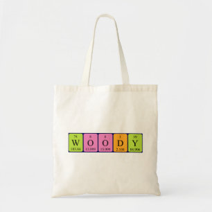 Sac fourre-tout à nom de table périodique de Woo