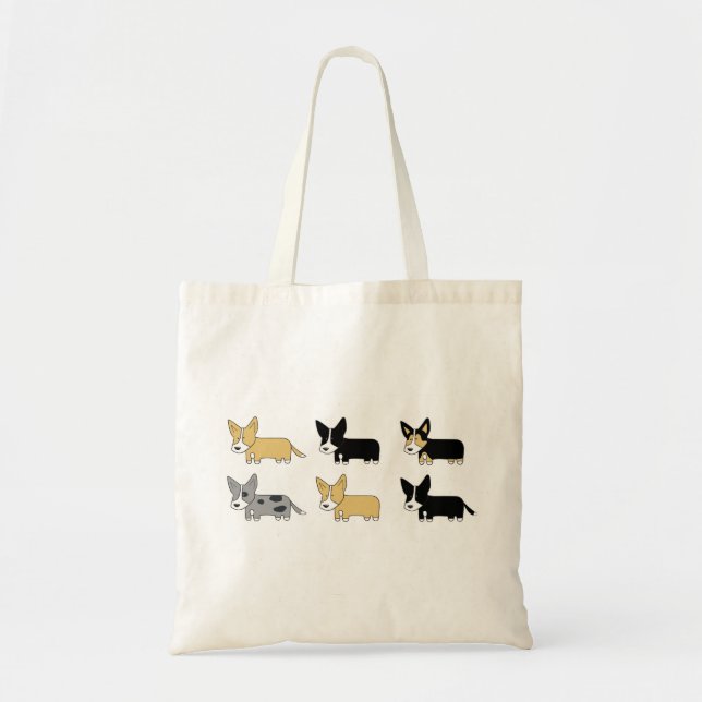 Sac fourre-tout à paquet de corgi (Devant)