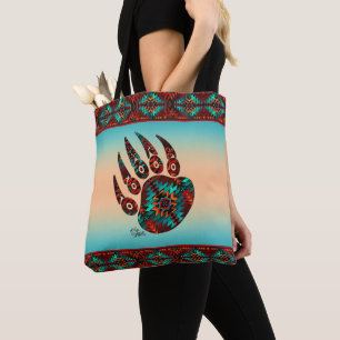 Sac fourre-tout à pattes d'ours tribal