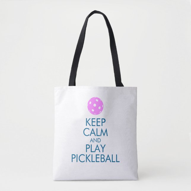 Sac fourre-tout à Pickleball - gardez le calme et (Devant)