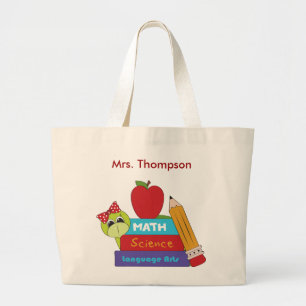 Sac fourre-tout à professeur de livres d'école d