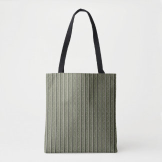 Sac fourre-tout à rayures florales vert olive