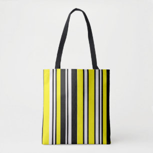 sac fourre-tout à rayures jaunes noirs