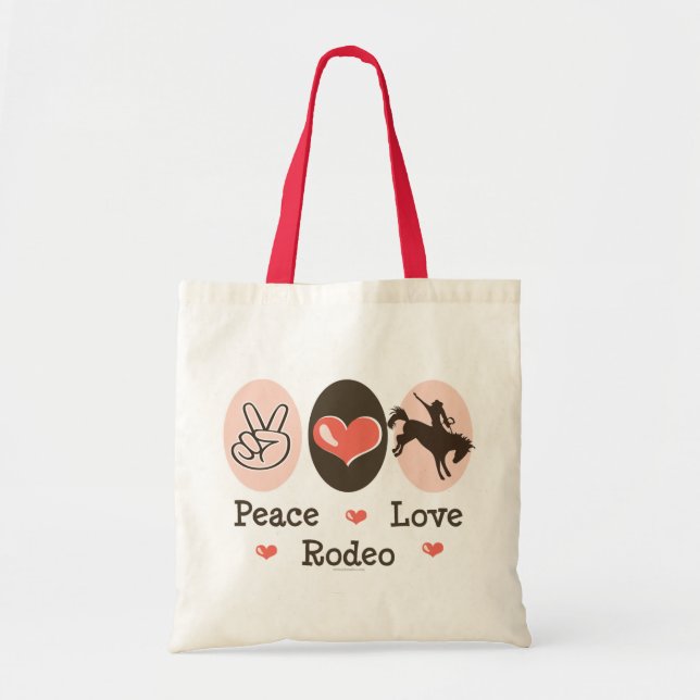Sac fourre-tout à rodéo d'amour de paix (Devant)