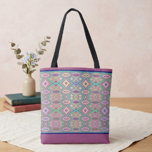 Sac fourre-tout à symétrie diamant et ovale doux