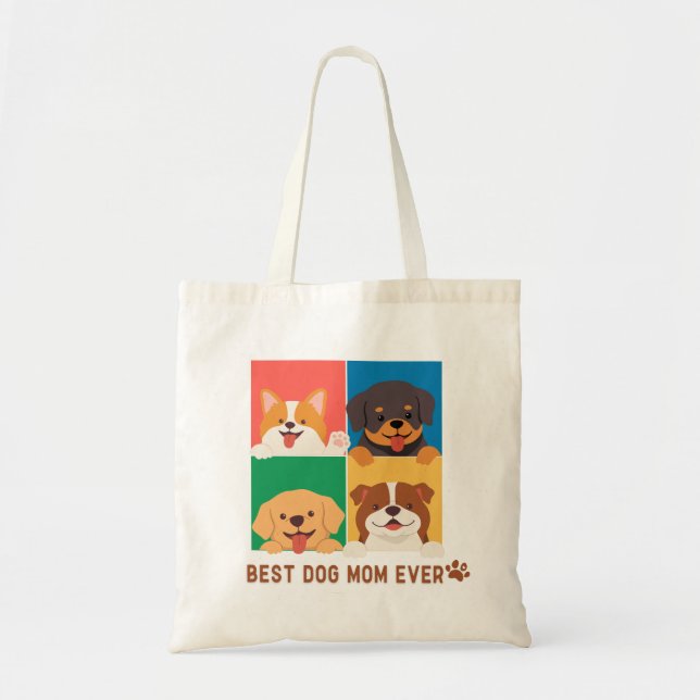 Sac fourre-tout à thème de chien Vibrant 4 Grilles (Devant)