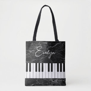 Sac fourre-tout à thème musical au piano en marbre
