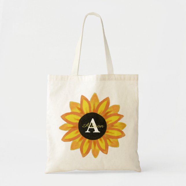 Sac fourre-tout à tournesol personnalisé par (Devant)