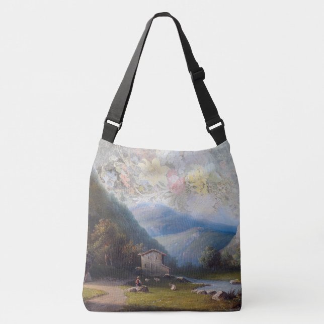 Sac fourre-tout alpin à ville de fleurs et d'Alpes (Devant)