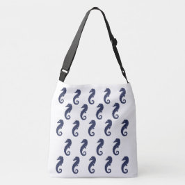 Sac fourre-tout (ao) - Chevaux de mer en bleu