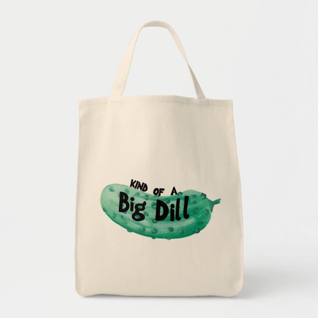 Sac fourre-tout aquarelle, Big Dill (Devant)