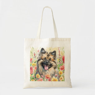 Sac fourre-tout aquarelle Keeshond