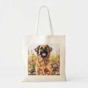 Sac fourre-tout aquarelle Leonberger