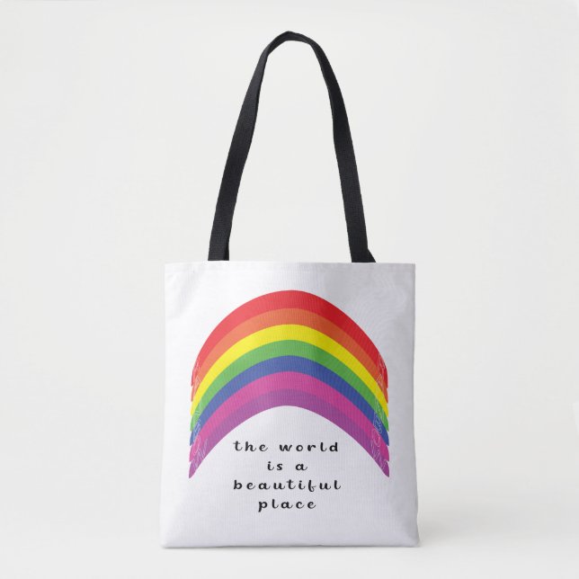 Sac fourre-tout arc-en-ciel vibrant (Devant)