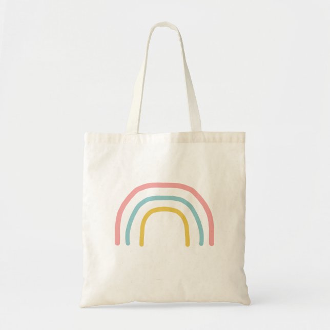Sac fourre-tout Art Peinture Arc-En-Ciel Rose (Devant)
