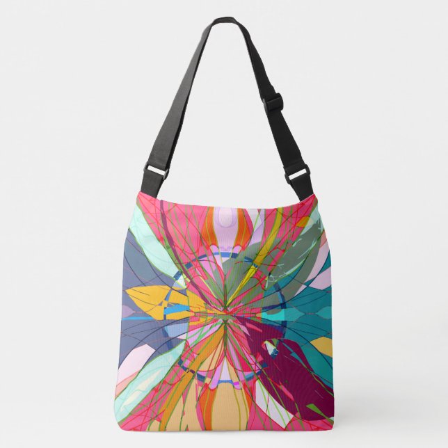 Sac fourre-tout artistique à la géométrie (Devant)