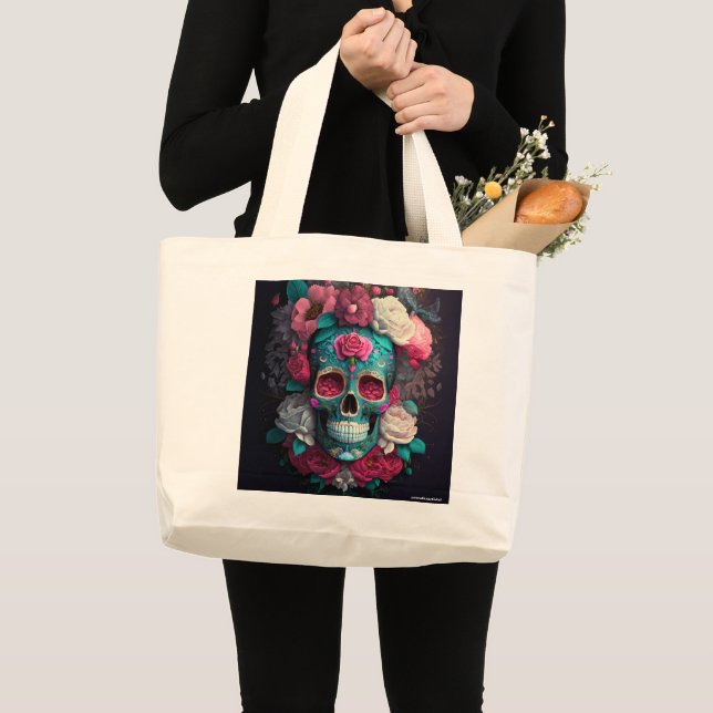 Sac fourre-tout artistique crâne Catrina (Devant (produit))