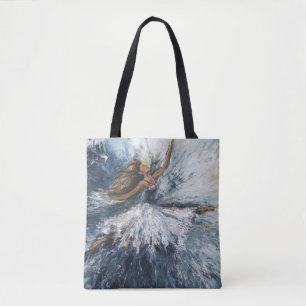 Sac fourre-tout artistique "Elle saute"