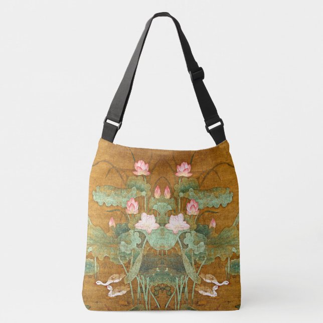 Sac fourre-tout asiatique à étang d'oiseaux (Devant)
