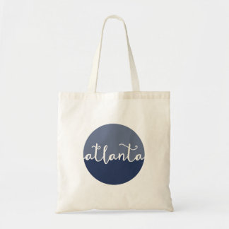 Sac fourre-tout Atlanta | bleu marine lettré à la 