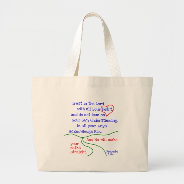 Sac fourre-tout au 3:5 &6 de proverbes (Devant)