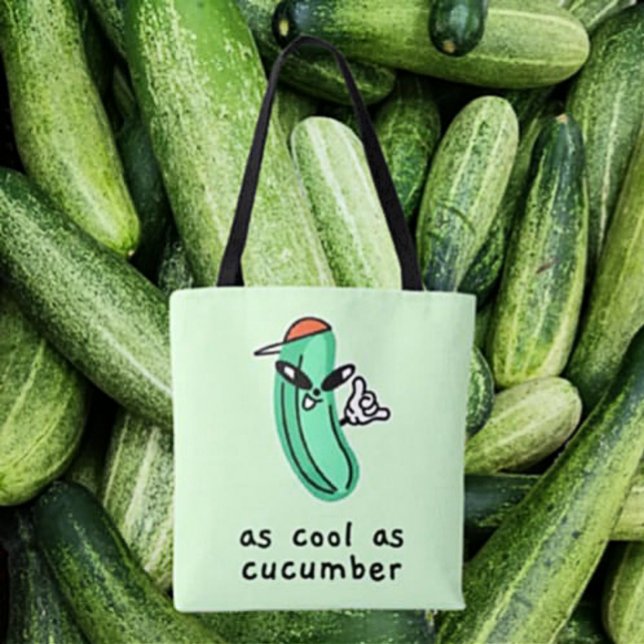 Sac fourre-tout « Aussi cool qu'un concombre » (Créateur téléchargé)