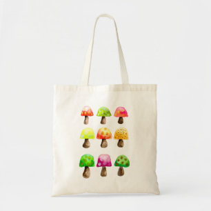 Sac fourre-tout aux champignons colorés