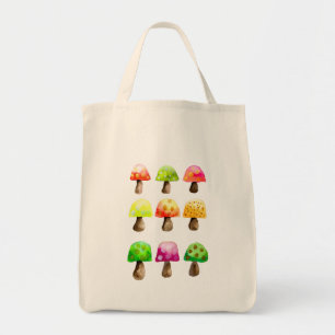 Sac fourre-tout aux champignons colorés