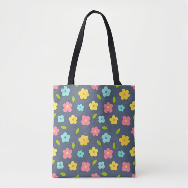 Sac fourre-tout aux fleurs mignonnes (Devant)