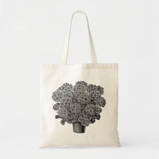 sac fourre-tout aux fleurs noires.