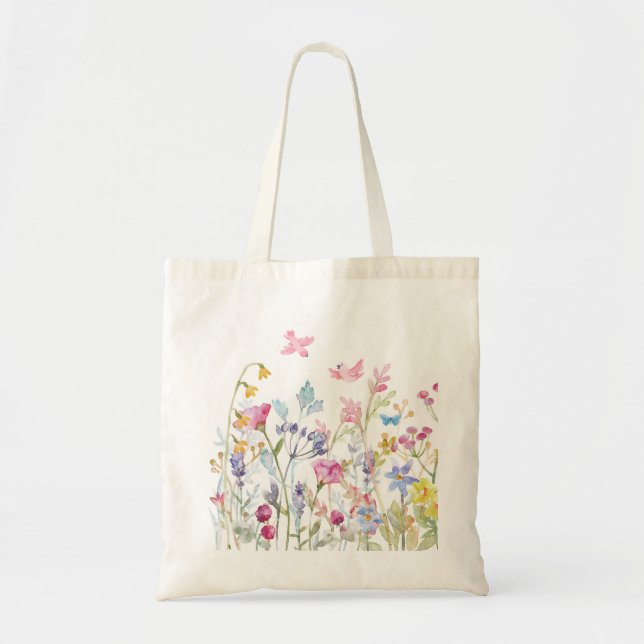 Sac fourre-tout aux oiseaux floraux (Devant)