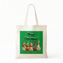 Sac fourre-tout aux poulets de Noël