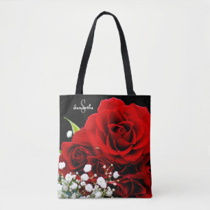 Sac fourre-tout aux roses rouges