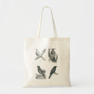 Sac fourre-tout avec 4 oiseaux cambodgiens par